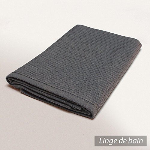 Drap de douche 70x140 cm nid d'abeille PURE WAF...