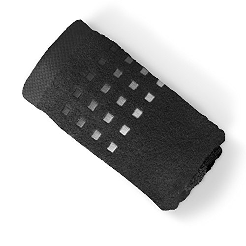 Serviette invité 33x50 cm PURE SQUARES Noir 550...