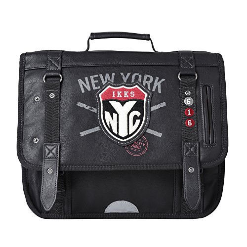 IKKS Boy nyc cartable, 35 cm, anthracite 3662498016719 (3662498016719)