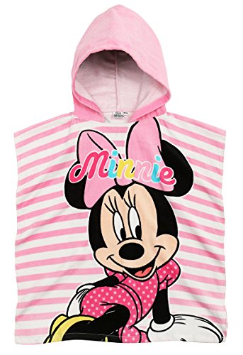 Cape de bain à capuche enfant fille Minnie Rayé...