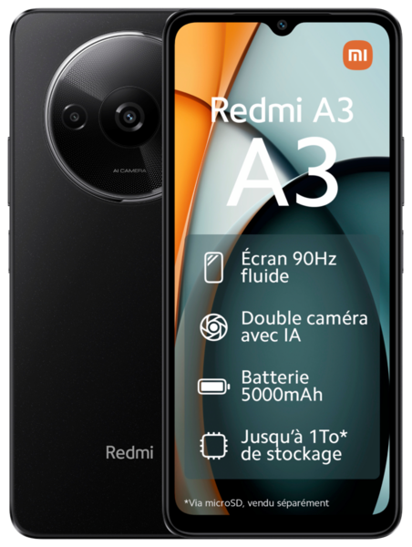 Pack Smartphone Xiaomi Redmi A3 128Go Avec Accessoires code EAN 3662515080211 
