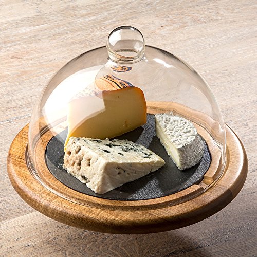 Cloche a fromage Laguiole en bois et ardoise noir