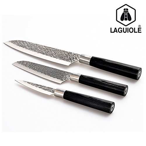 Set de 3 couteaux de cuisine acier Laguiole
