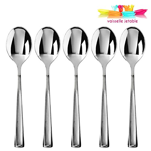 50 cuillères jetables plastique argent