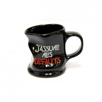 Mug déformé Noir J'assume mes défauts