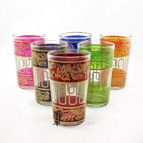 Verres à the marocains Essaouira, 6Verres a thé...