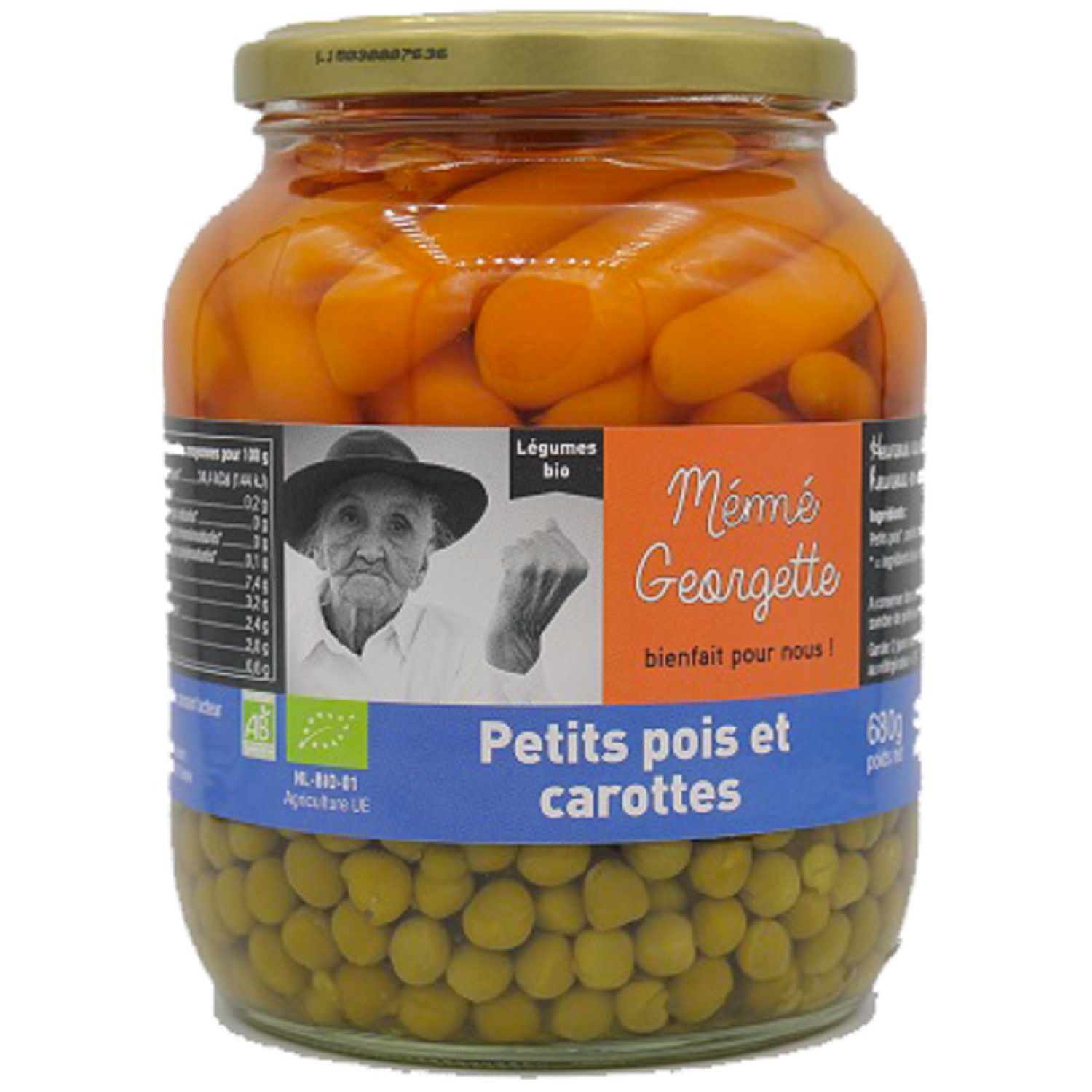 MEME GEORGETTE Petits pois & carottes bio MEME GEORGETTE code EAN 3662790001994 