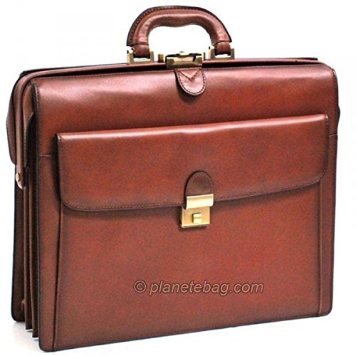 Katana - cartable americain 3 soufflets cuir vachette - marron gold code EAN 3662796000755 