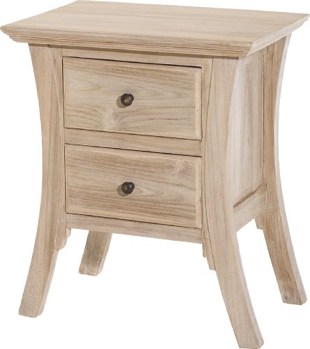Destock Meubles Chevet teck massif clair japonais 2 tiroirs 3662798023752 (3662798023752)