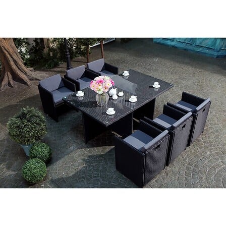 CONCEPT USINE Miami 6 Noir/Gris : salon encastr...