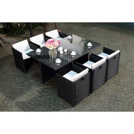 CONCEPT USINE Miami 6 Noir/Blanc : salon encast...