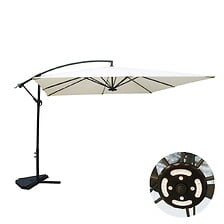 CONCEPT USINE CONCEPT USINE Parasol LED déporté carré 3x3m écru SOLENZARA LED code EAN 3662819149782 