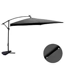 CONCEPT USINE CONCEPT USINE Parasol LED déporté carré 3x3m gris SOLENZARA BULLE code EAN 3662819237540 
