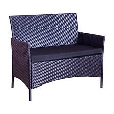 CONCEPT USINE CONCEPT USINE Salon de jardin 4 places en résine tressée noir/noir MYKONOS code EAN 3662819238035 