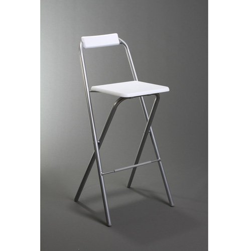 Chaise de bar pliante Louna - Blanc