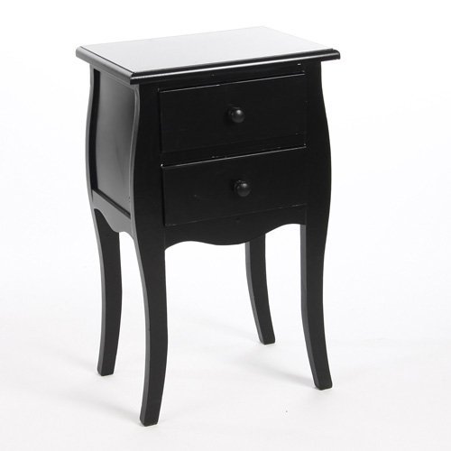 Table de chevêt Bartok - 2 Tiroirs - Noir