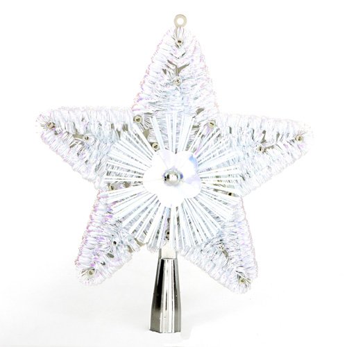 Cimier pour sapin de Noël - H. 23 cm - Blanc