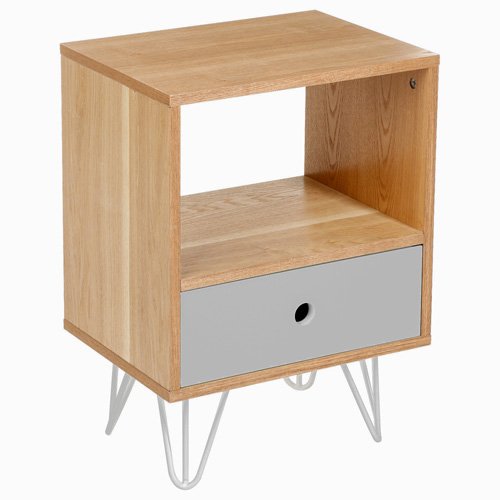 Chevet avec tiroir Shulg - Gris