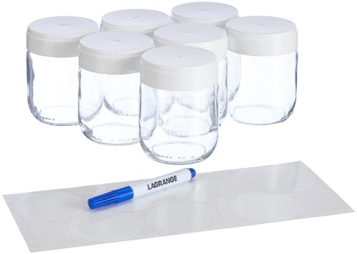 430101 7 pots pour yaourtières couvercles avec ...