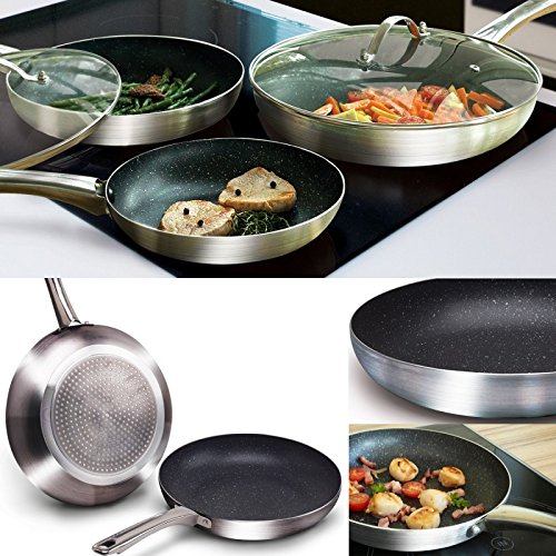 ProBache - Ensemble de poêles 5 pièces en pierr...