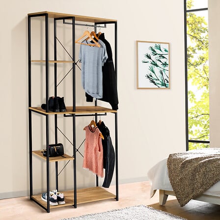 Dressing double penderie DETROIT étagères desig...