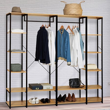 Dressing modulable double penderie étagère DETR...