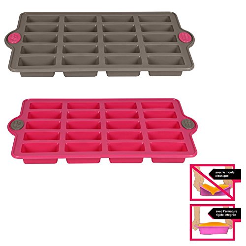 Moule Financiers x 20 - Mini cake - Silicone ri...