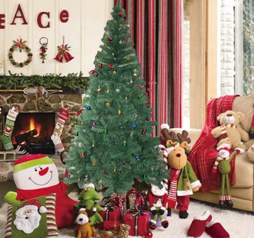 Sapin artificiel arbre de Noël vert 150cm avec ...