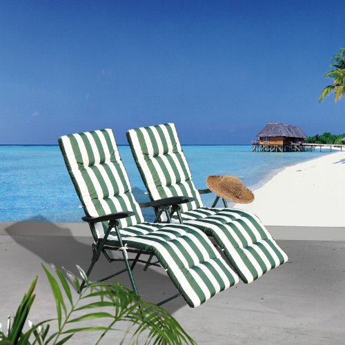 Lot de 2 chaise longue bain de soleil adjustabl...
