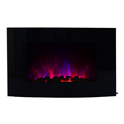 Cheminée électrique fixation au mur télécommand...