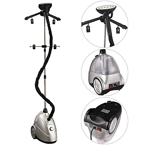 Homcom Défroisseur Vêtement à vapeur Fer à repasser puissance 1750 W 34L x 23l x 30H cm argent neuf 04 code EAN 3662970009413 