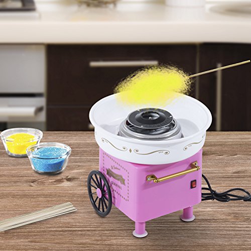 Homcom Machine barbe à papa professionnelle avec chariot 30L x 30l x 28H cm rose neuf18 code EAN 3662970009956 