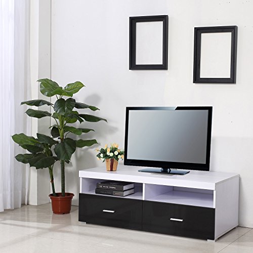 Meuble TV bas table armoire basse avec 2 tiroir...