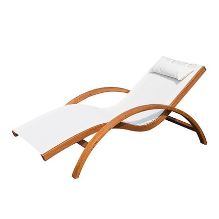 Transat chaise longue design style tropical boi...
