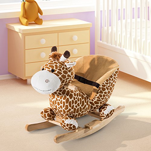 Cheval Cerf Animal à Bascule Musical avec Ceint...