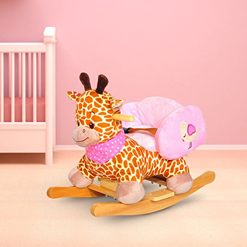 Cheval Cerf Animal à Bascule Musical avec Ceint...