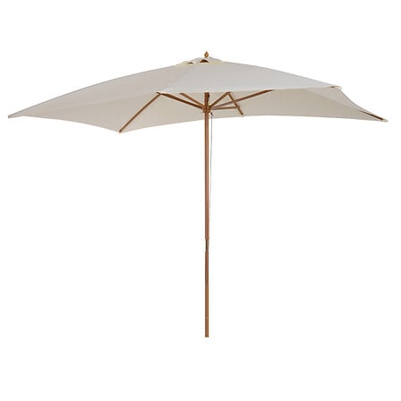 Parasol droit rectangulaire bois polyester haut...