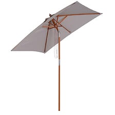 OUTSUNNY OUTSUNNY Parasol rectangulaire inclinable bois polyester haute densité ... code EAN 3662970022788 