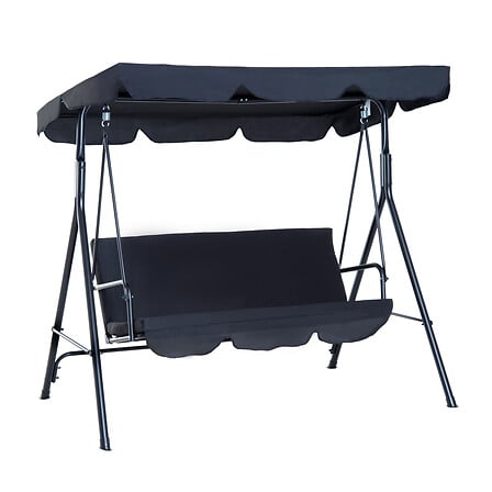 OUTSUNNY Balancelle de jardin 3 places toit inc...