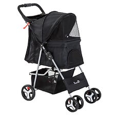 Poussette buggy pour chiens 75L x 46l x 94H cm ...