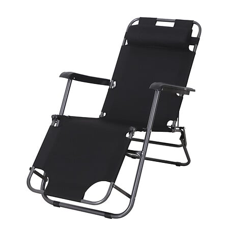 OUTSUNNY Chaise longue inclinable transat bain ...