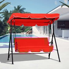 OUTSUNNY OUTSUNNY Balancelle de jardin 3 places toit inclinaison réglable couss ... code EAN 3662970046838 