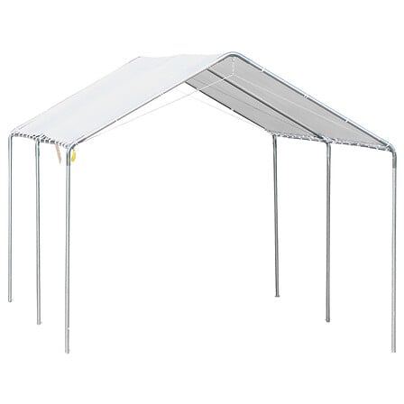 OUTSUNNY Carport auvent pour voiture 5,95L x 2,90l x 2,60H m acier gal ... code EAN 3662970063026 