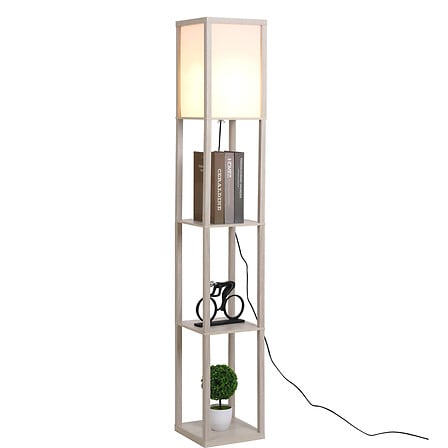 HOMCOM HOMCOM Lampadaire étagère lampe étagère 26L x 26l x 160H cm 3 étagèr ... code EAN 3662970075074 