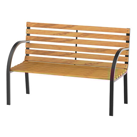 Banc de jardin 2 places style rural chic assise...
