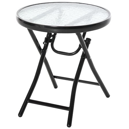 OUTSUNNY Table basse ronde bistro de jardin Ø 45 x 50H cm pliable méta ... code EAN 3662970080313 