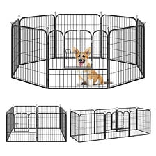 Luxe parc enclos modulable pour chien 8 panneau...