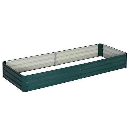 OUTSUNNY OUTSUNNY Carré potager de jardin dim. 241L x 90l x 30H cm tôle d'acier ... code EAN 3662970087626 