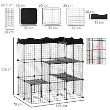 Cage parc enclos chat modulable dim. L105 x l70...