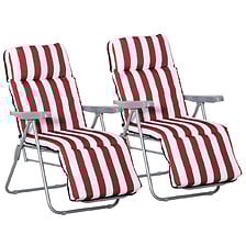 OUTSUNNY OUTSUNNY Lot de 2 chaises longues bains de soleil ajustables pliables  ... code EAN 3662970100790 